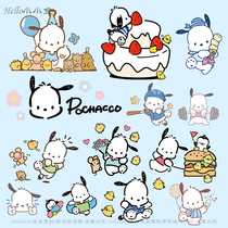 Pochacco Pacha Dog Car Sticker Cute Cartoon Waterproof Sticker Electric Vehicle Motorcycle Helmet Decorative Sticker