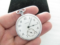 Empire Empire Swiss porcelain plate antique pocket watch (Sando Bridge)