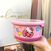 Cartoon stainless steel lunch box Korean large capacity when cute boys and women students seal anti-hot soup bowl preservation box
