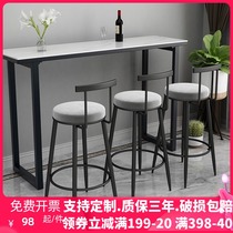Light luxury Wrought iron bar chair Nordic ins bar stool backrest Net red household high chair front desk cashier bar stool