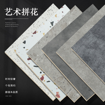 Factory direct square gray cement grain reinforced composite wood floor 12mm industrial wind clothing store commercial board