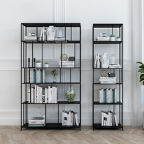 Nordic Iron Art Bookshelves Landing Simple Living Room Restaurant Office Shelves Modern Industrial Wind Partition Show Shelf