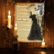 The present element Archangel summoned the shadow book parchment Witch Wizard element magic image