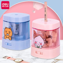 Deli pencil sharpener Electric pen sharpener Automatic pen sharpener Pen sharpener Color lead planer pen machine for primary school students and children