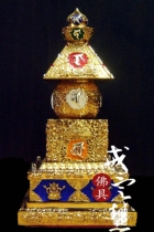 Everything is like a treasure printing stupa Taiwan Shengfan pure copper 24k real gold high 28CM five-round pagoda SE60