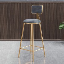 Nordic bar chair simple modern bar chair high stool home backrest high chair dining chair dining Net red chair high stool