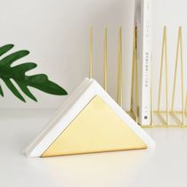 fermliving The same Nordic creative fashion gold triangle tissue holder restaurant napkin holder tissue box