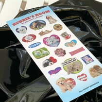 Rubbie exclusive homemade dog cat sticker mobile phone case decoration shiny laser ins American retro hand account