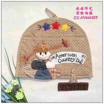 Hanging toilet dressing room storage small bag-Country Girl NO 6 fabric art