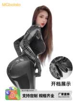 Black Sexy Tight Clothing Shake the same net red female open gear cosMJ clothing Spider-Man conjoined role-playing