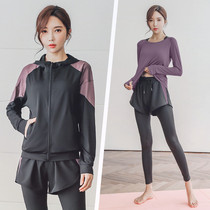Running sports suit women spring and summer models thin yoga clothes professional gym morning running speed dry large size loose fashion