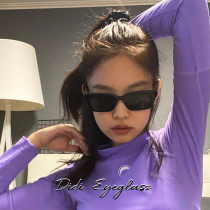 2021 New Jennie with sunglasses female face ins retro Cats Eye Street shoot pop sunglasses male tide