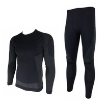 Mens sweating quick clothes outdoor fitness clothes running sports tights long sleeves set underwear bottom clothes