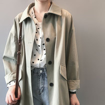 2022 New spring and autumn thin wind clothes lady Han version Inren wind coat small sub medium long tooling jacket