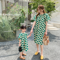 Foreign Air Fracking Street pro Summer Fashion 2022 new Chaoters High-end Motherwoman Dress Sensual Round Dot THIN FASHION TANDEM DRESS