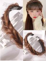 Fishbone braid wig twist braid hairband toothed non-slip net red headdress press hair band hair band hair accessories female headdress