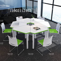 Creator classroom tables and chairs hexagonal activity table educational institutions virtual experience hall tables and chairs childrens reading area desks and chairs