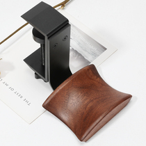 V&Z Desktop Lock clip headset stand Creative aluminum alloy walnut headset pylons Solid wood frame