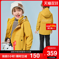 Bethi and childrens assault jacket three-in-one detachable 2021 autumn and winter New windproof two-piece coat for boys and women