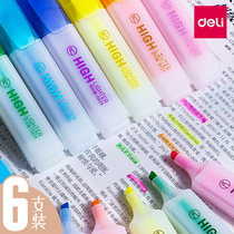 Able Fluorescent Marker Pen Candy Color Transparent Rod Color Pen Set Hand Tent Pen Flash Pen Word Mark Stroke Key Note Pen Color Student Suit Fluorescent Pen