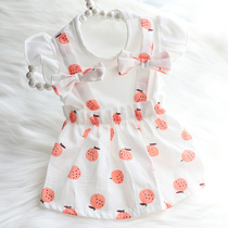 Dog Clothes Summer Thin Skirt Teddy Bats Cat Small Dog Summer Fruit Skirt Cute Pet Clothes