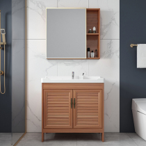 Bathroom cabinet washbasin cabinet integrated bathroom balcony floor-standing ceramic laundry basin with washboard washing hand