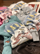 Clearance to pick up the leak ~ cut the foreign trade counter to withdraw the tail single big brand retro cartoon cotton sweater womens pullover autumn