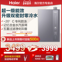 Haier Gas Water Heater Electric Household Natural Gas 16L Level 1 Energy Efficiency Antifreeze Intelligent Constant Temperature Zero Cold Water ECO