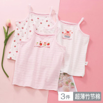 3-pack baby camisole pure cotton female baby thin summer children infant slub cotton breathable mesh A
