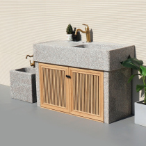 Stone Laundry Pool Whole Stone Outdoor Terrace Wash Basin Outdoor integrated cabinet Courtyard Balcony Marble Laundry Pool