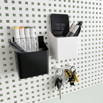 Storage box wall non-hole dormitory storage finishing stationery pen holder creative hole board desktop wall hanger
