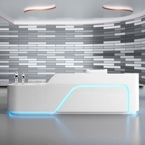 Workbench Plastic white hospital arc table Pre-examination triage table Reception table Large and small guide table Center service