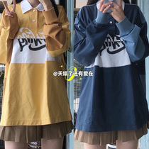 China Li Ning polo shirt men and women 2021 Autumn New Xiao Zan with lapel collar long sleeve sweater base shirt T-shirt