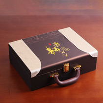 Mid-Autumn Festival New 2kg honey gift box empty box with bottle tonic packaging box wooden leather box gift box customization