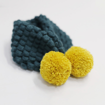 Xiaomi sugar childrens clothing 2020 winter new handmade crocheted wool ball ball bib girls foreign style warm scarf