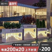 Outdoor flower box Hotel square partition fence Flower stand Sales department Courtyard Simple flower slot Rectangular Wrought iron flower bed