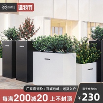 Outdoor Wrought iron flower box Rectangular flower bed combination Sales department square fence outside pendulum planting partition flower groove customization