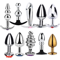 Female use of metal anal plug tail to wear rear vestibular anal sex insert Chrysanthemum Enlargement Anal instrumental sm Spice Care Appliance