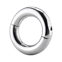 Male heavy metal scrotum restraint testicular load ring JJ magnetic suction adjustable penis pendant penis