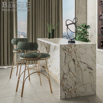 Light luxury modern stainless steel bar chair Sales office reception bar chair Hotel cafe high chair High stool