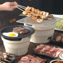 Japanese-style mud stove barbecue home oven small one person eating carbon baking charcoal peat fire peat mini barbecue charcoal stove