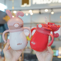 Insulation bottle sippy cup baby Cup one year old go out to carry baby drink cup leak-proof anti-choking children Cup