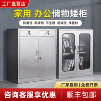 304 stainless steel short Cabinet two bucket bedside cabinet filing cabinet tool cabinet medical storage drawer mobile cabinet spot