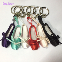 Ballet Dancer Tips Shoes Mini Dance Shoes Ornament Key Buttoned Bag Pendant Zero Wallet Mini Pointe Shoe