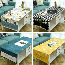 Coffee table tablecloth Nordic style ins Net red light luxury living room household mat waterproof and anti-scalding fabric tablecloth