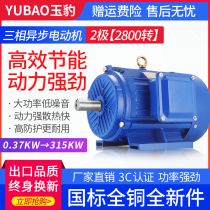 Three-phase asynchronous motor 2 pole 0 75 1 5 2 2 3 4 5 5 7 5KW national standard 380V high-speed motor