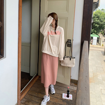 2021 early autumn new chic harbor style coat ins tide Korean version of loose oversize sweater women thin