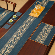 Table flag Chinese New Chinese tea table cloth art strip minimalist modern tea mat waterproof tea table cloth tea flag mat cloth custom