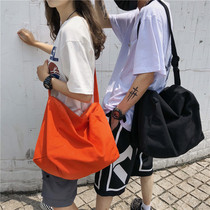 Mens bag Han version Slanted Satchel Shoulder Bag canvas Postbag Artistic Big Bag Multipurpose Casual Handbag Woman Backpack