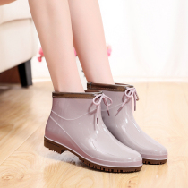 Japanese rain shoes womens fashion models wearing water shoes womens rain boots short tube anti-skid water boots export waterproof rubber shoes summer